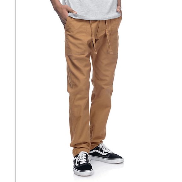 NEW Men's 29X32 LEVI'S Battalion Brown Twill 502 Pants Caramel Jeans 329420005 - Picture 1 of 3